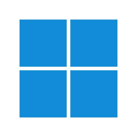 Windows 10 logo showing four blue squares arranged in a two-by-two grid, symbolizing the Microsoft Windows operating system.