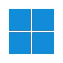 Windows 10 logo showing four blue squares arranged in a two-by-two grid, symbolizing the Microsoft Windows operating system.