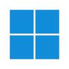 Windows 10 logo showing four blue squares arranged in a two-by-two grid, symbolizing the Microsoft Windows operating system.